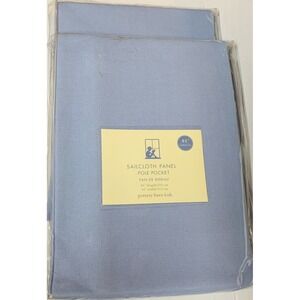 Pottery Barn Kids Blue Sailcloth Panel Curtain 84" x 44" Med Light Qty-2 NEW